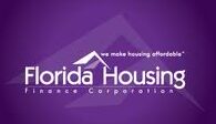 Florida housing logo with a purple color background